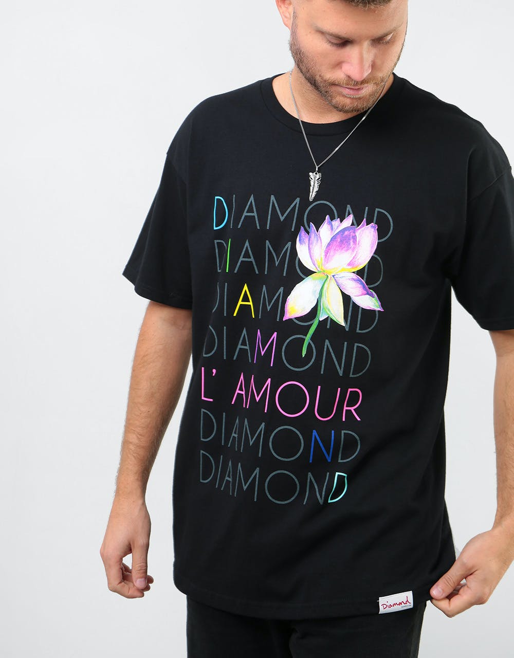 Diamond L'Amour Diamond T-Shirt - Black