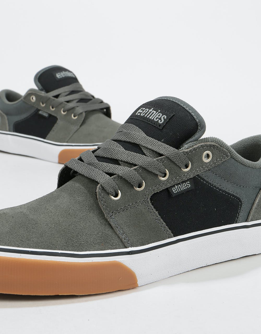 Etnies Barge LS Skate Shoes - Grey/Black/Silver