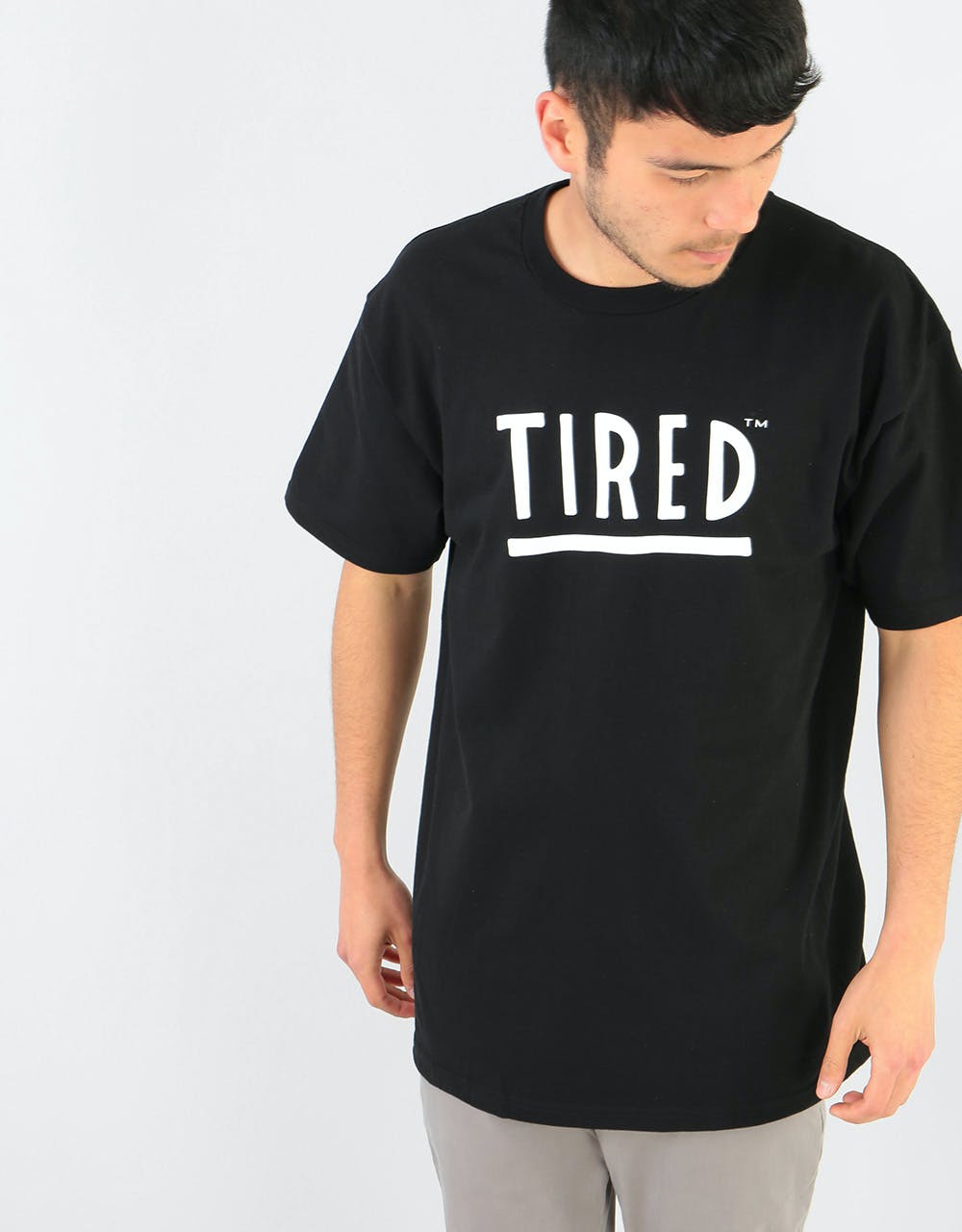 Tired Underline Logo T-Shirt - Black