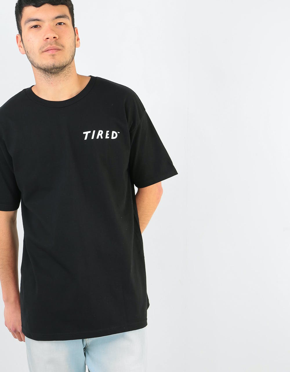 Tired Text T-Shirt - Black