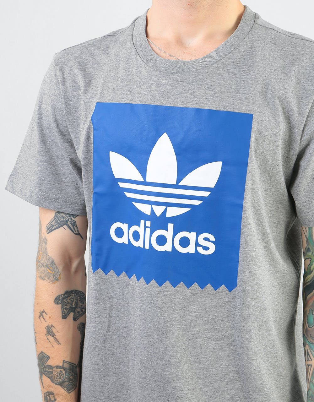 Adidas BB Solid T-Shirt - Core Heather/Collegiate Royal