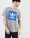 adidas BB Solid T-Shirt - Core Heather/Collegiate Royal