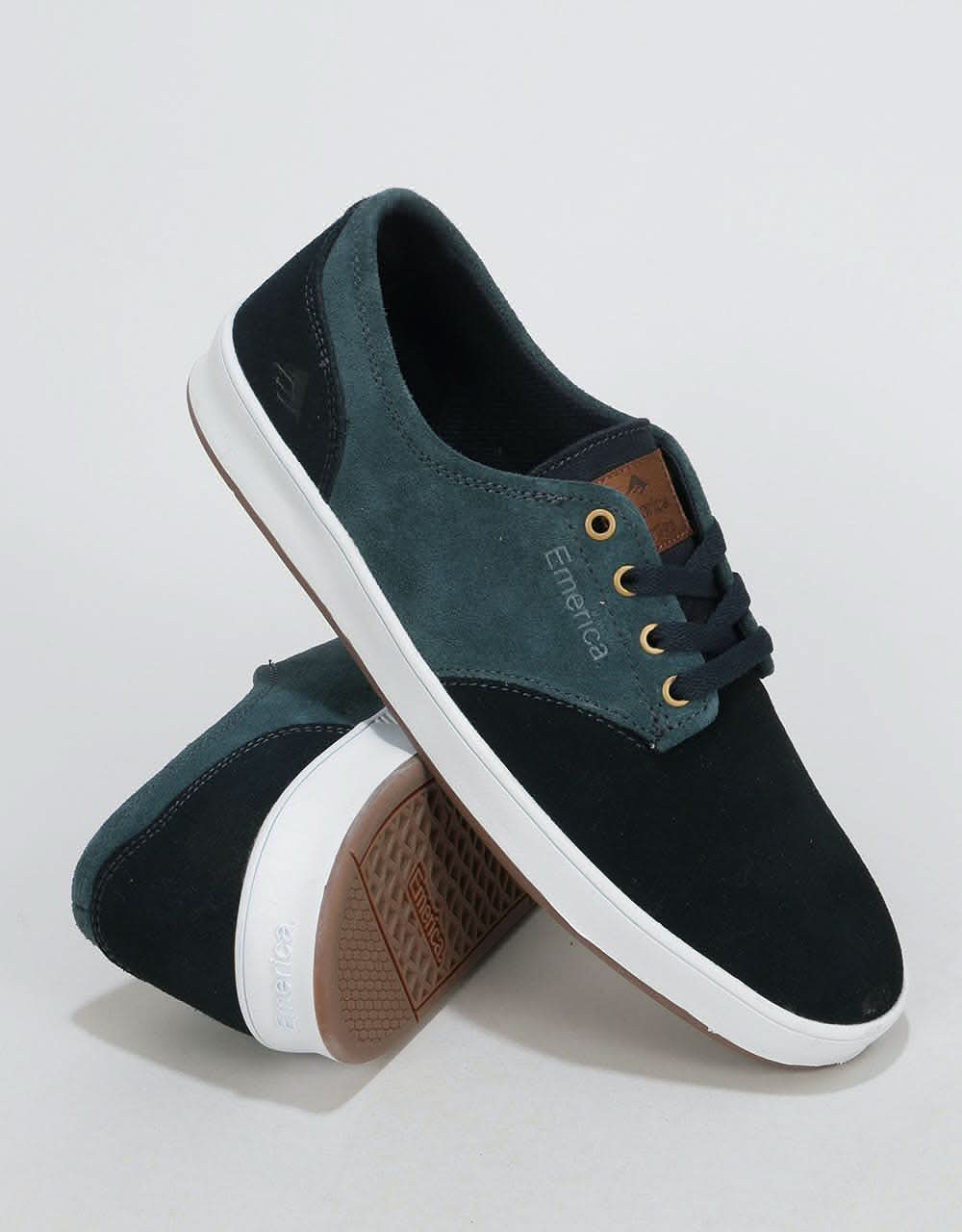 Emerica The Romero Laced Skate Shoes - Navy/Blue/Gold