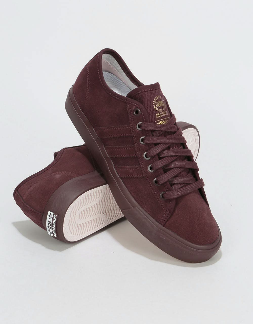 Adidas Matchcourt RX Skate Shoes - Black/Hi-Res Red/Gold Metallic