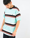 Carhartt WIP S/S Ozark Stripe T-Shirt - Light Yucca/Black