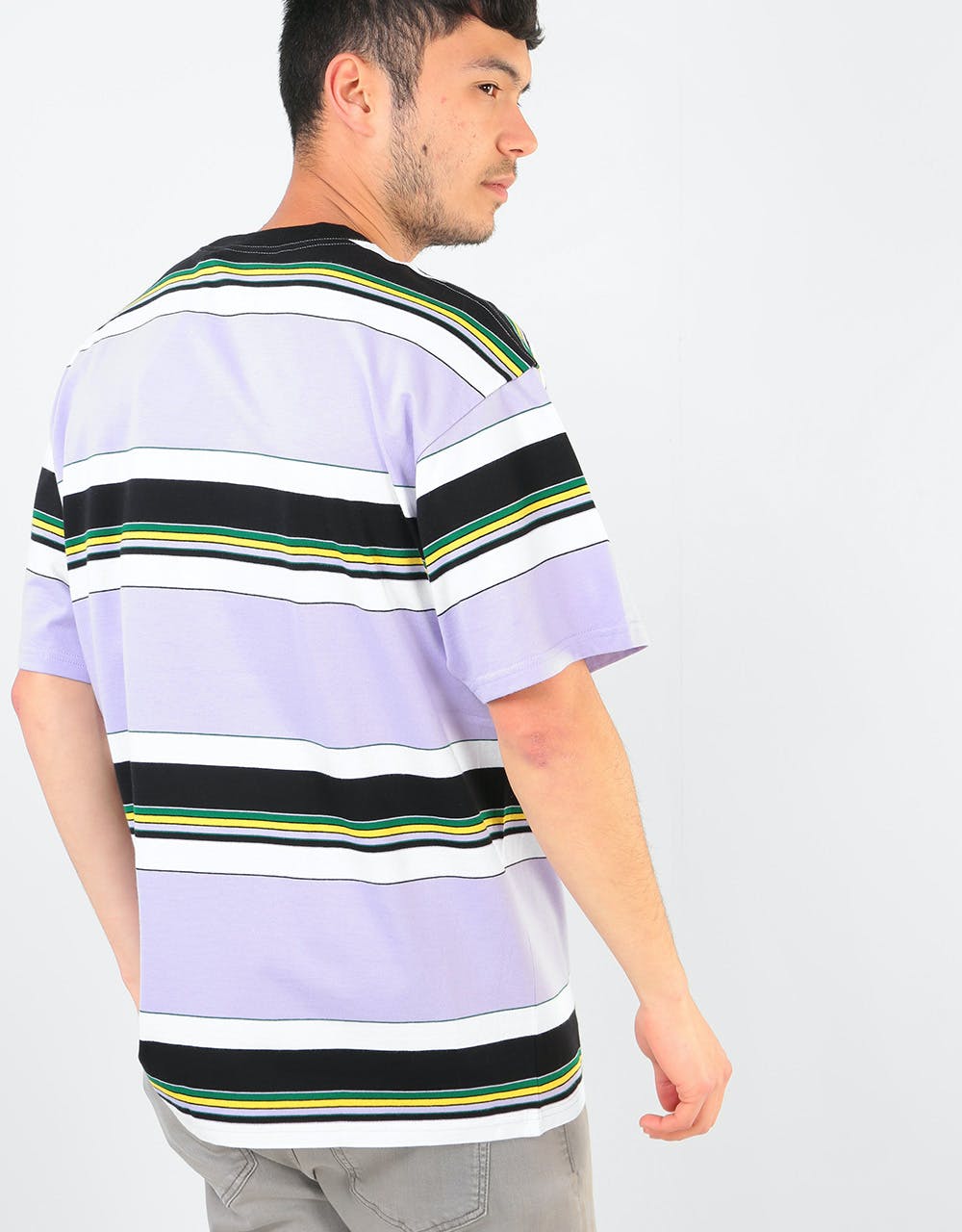 Carhartt WIP S/S Ozark Stripe T-Shirt - Soft Lavender/Black