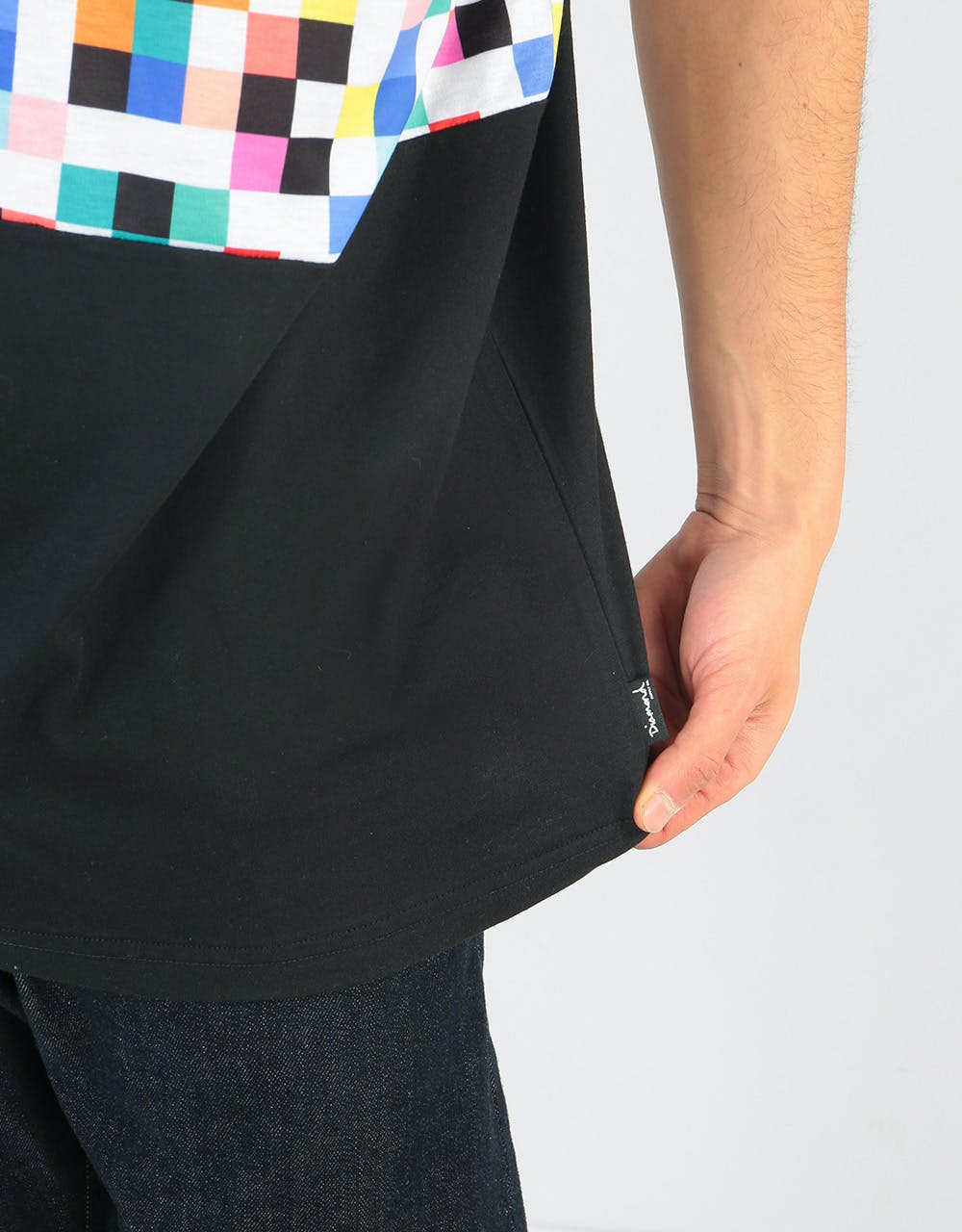 Diamond Pixel Panel T-Shirt - Black