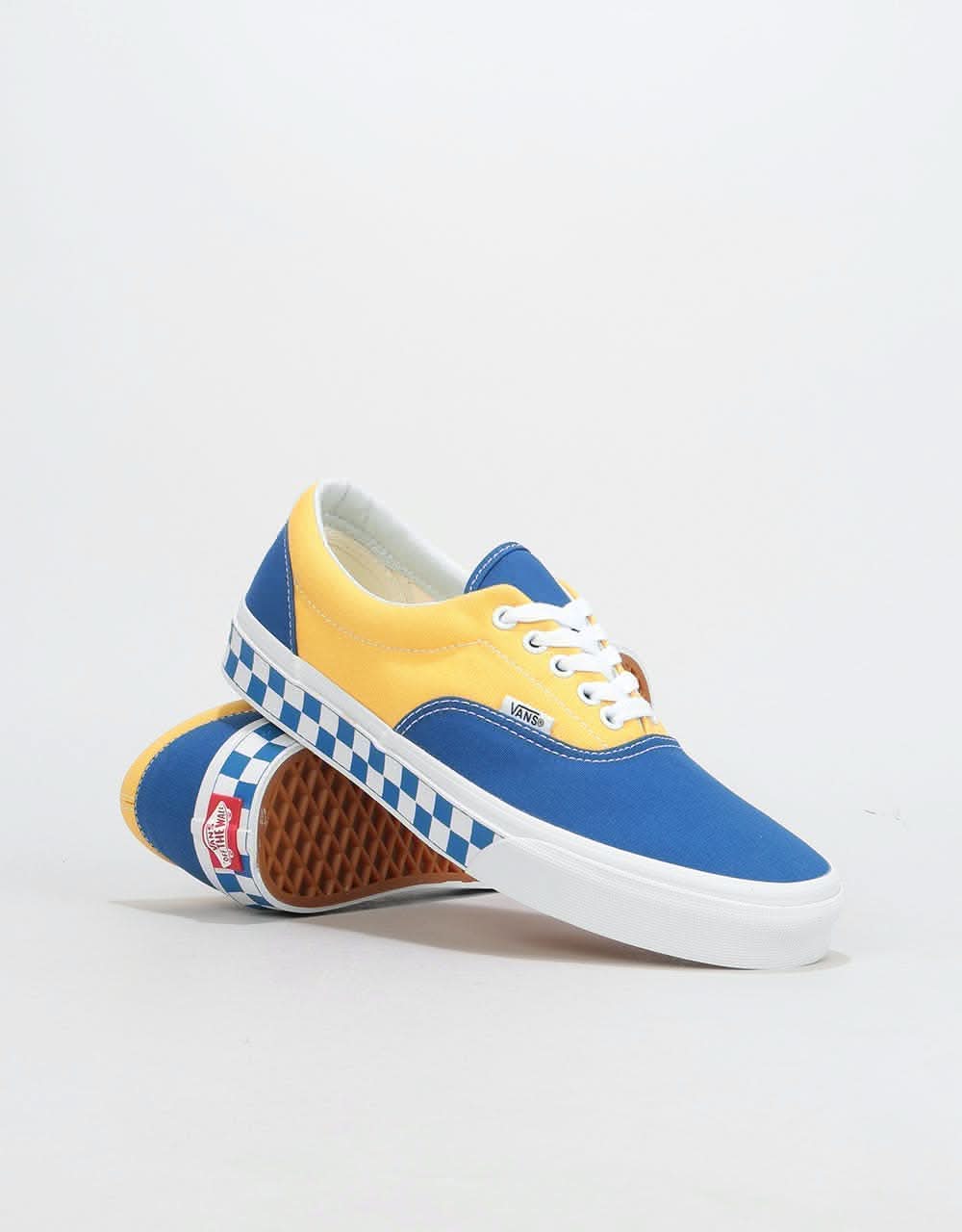 Vans Era Skate Shoes - (BMX Checkerboard) True Blue/Yellow
