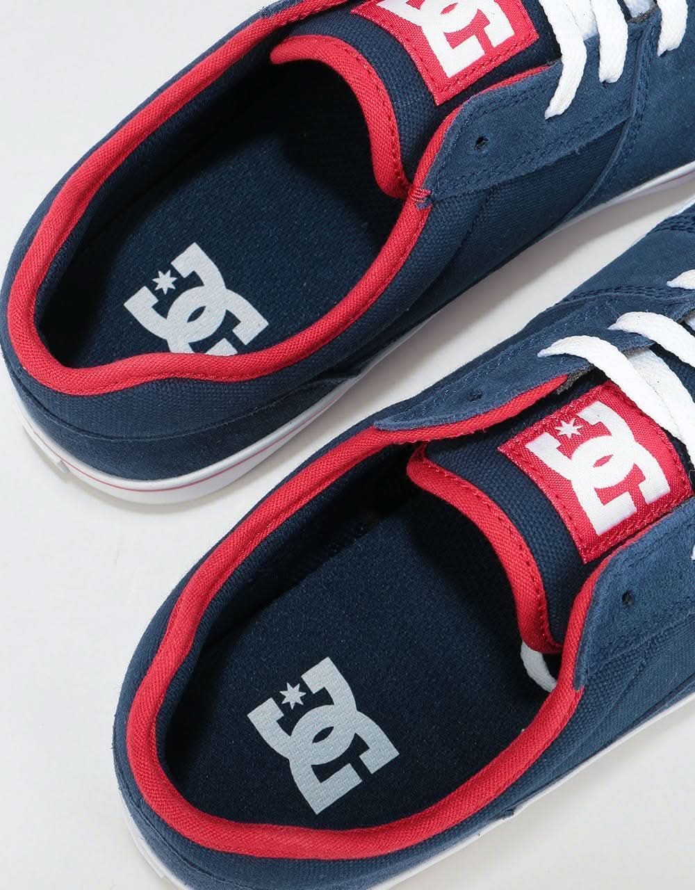 DC Tonik Skate Shoes - Navy/Red
