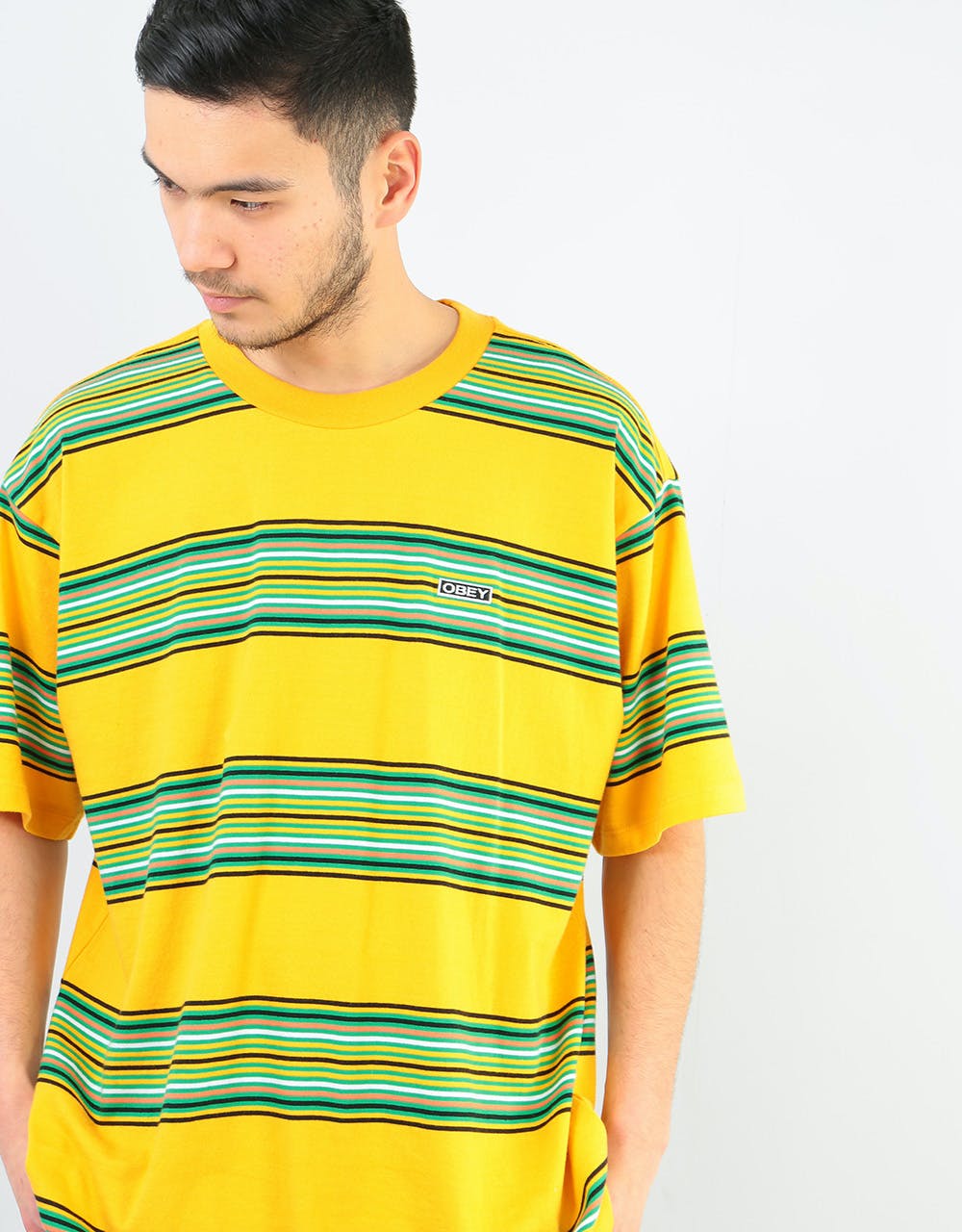 Obey Route Classic T-Shirt - Energy Yellow/Multi
