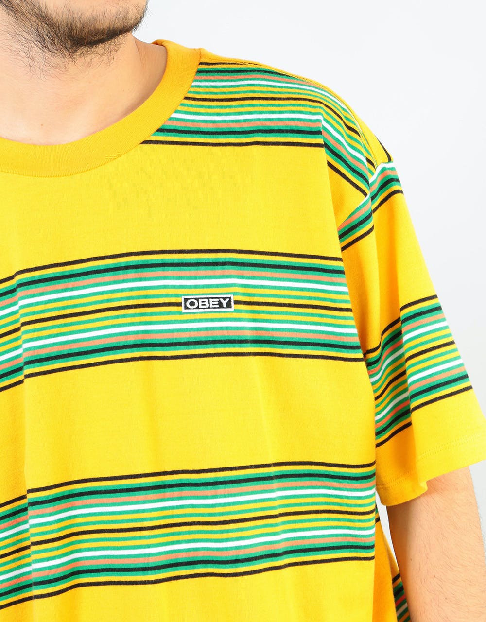 Obey Route Classic T-Shirt - Energy Yellow/Multi
