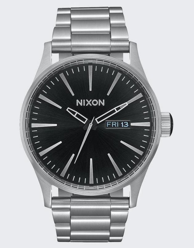 Nixon Sentry SS Watch - Silver/Black Sunray