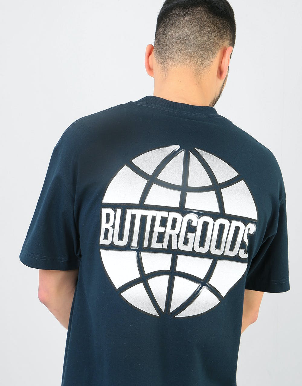 Butter Goods Chrome Worldwide T-Shirt - Navy