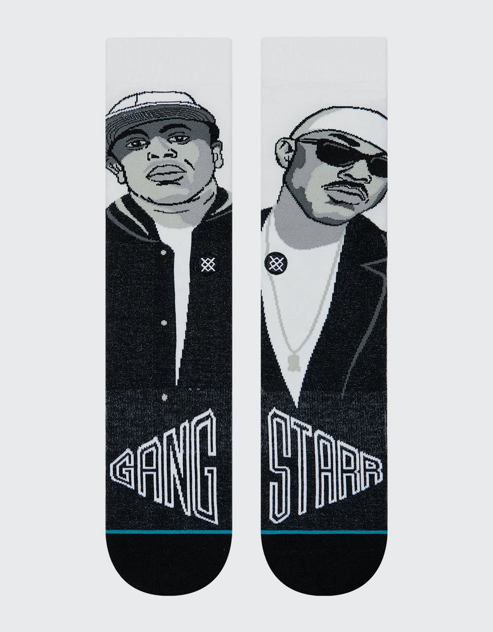 Stance x Gangstarr Premier & Guru 200 Needle Socks - White