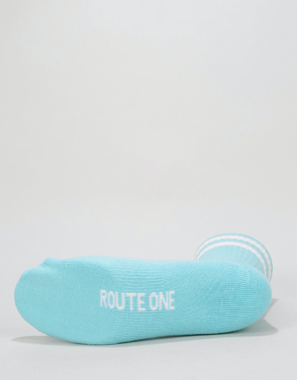 Route One Classic Crew Socks - Pastel Blue/White