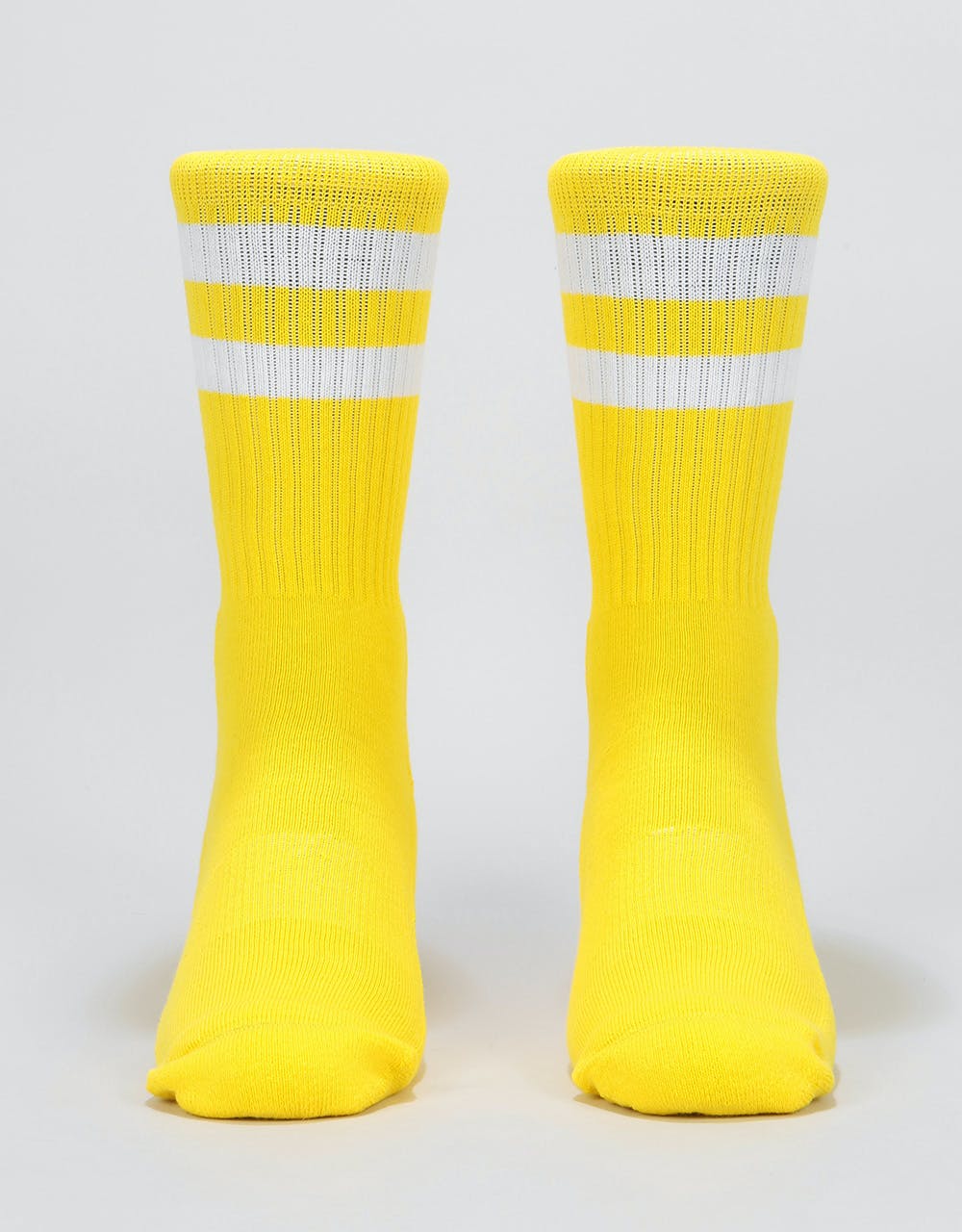 Route One Classic Crew Socks - Mustard/White