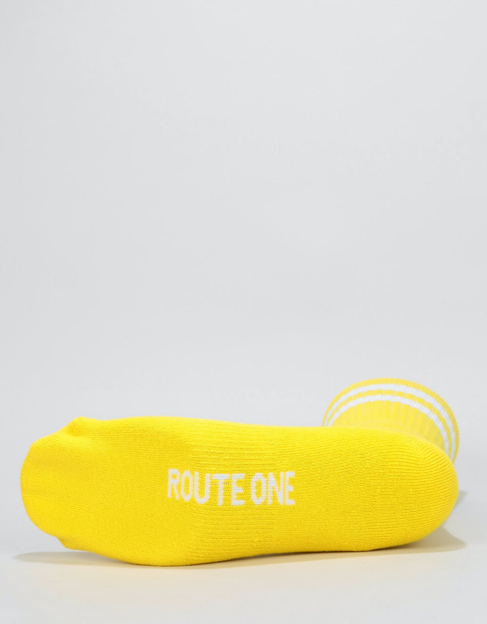 Route One Classic Crew Socks - Mustard/White