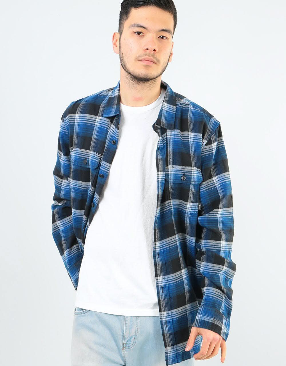 Vans x Anti Hero Wired L/S Flannel Shirt - True Blue/Black