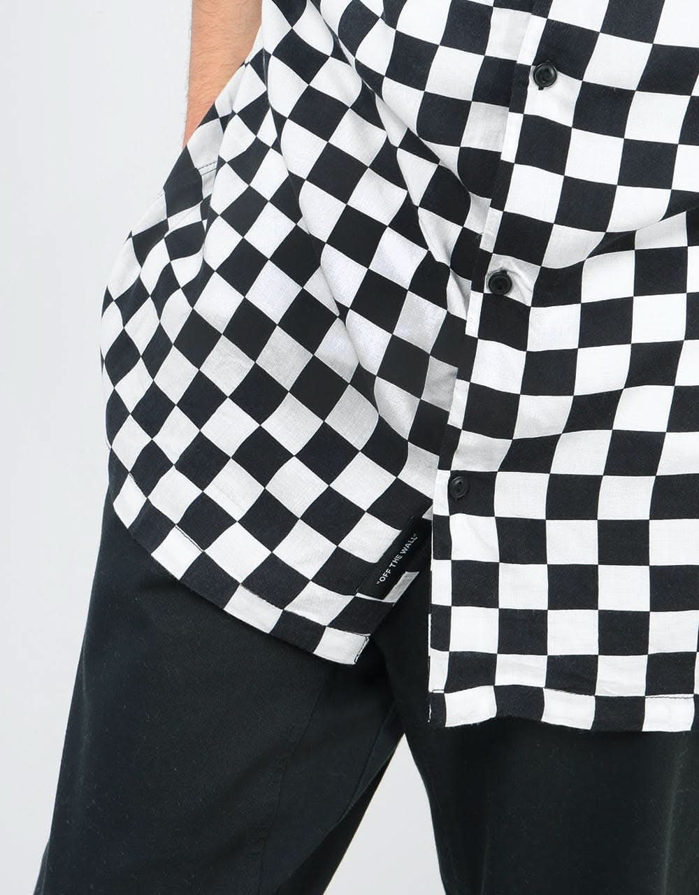 Vans Checker Camp S/S Shirt - White/Black