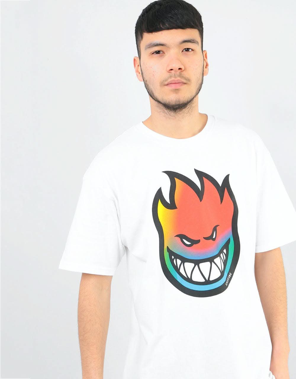 Spitfire Bighead Tie Dye Fade T-Shirt - White/Multi