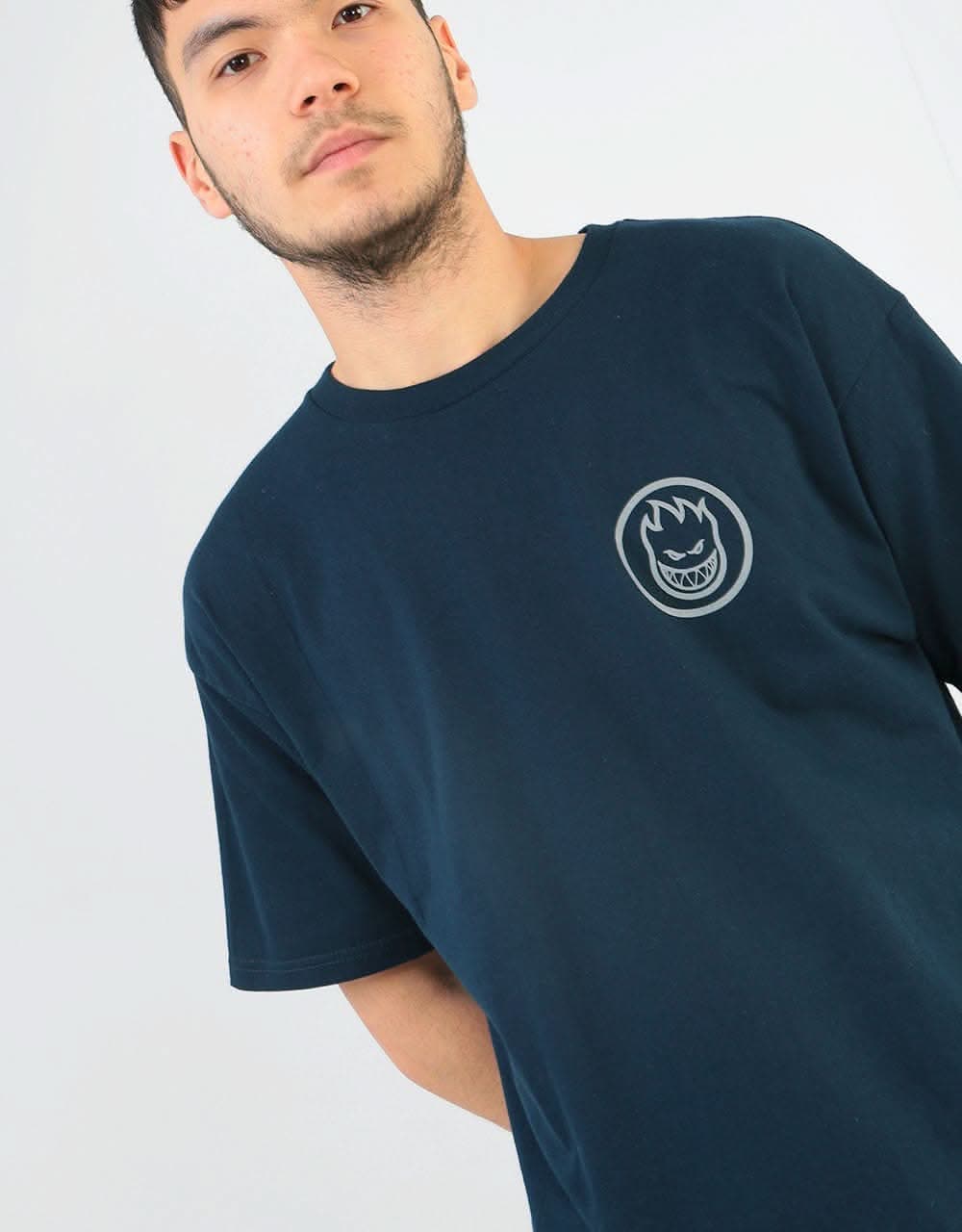 Spitfire Classic Swirl T-Shirt - Navy/Grey