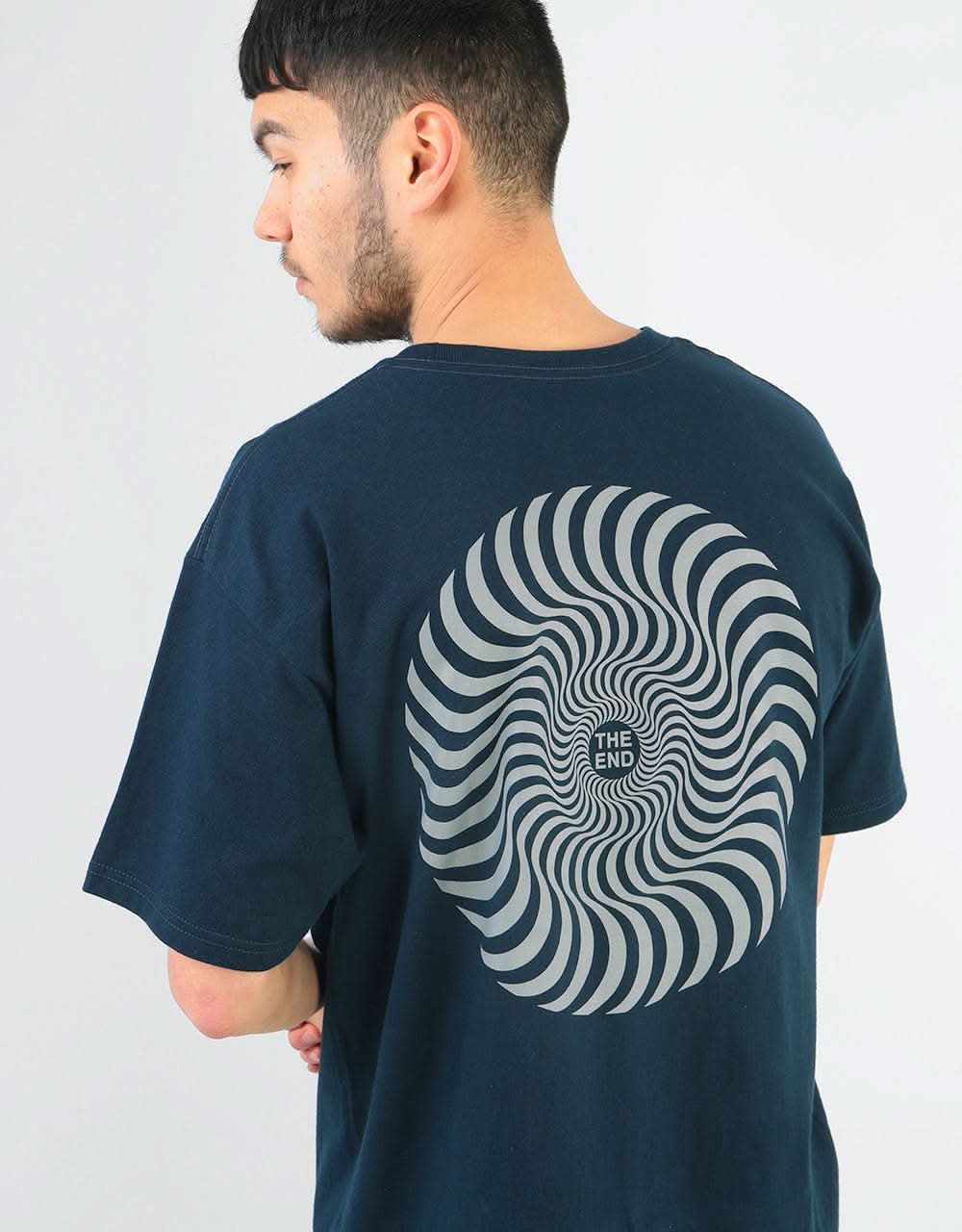 Spitfire Classic Swirl T-Shirt - Navy/Grey