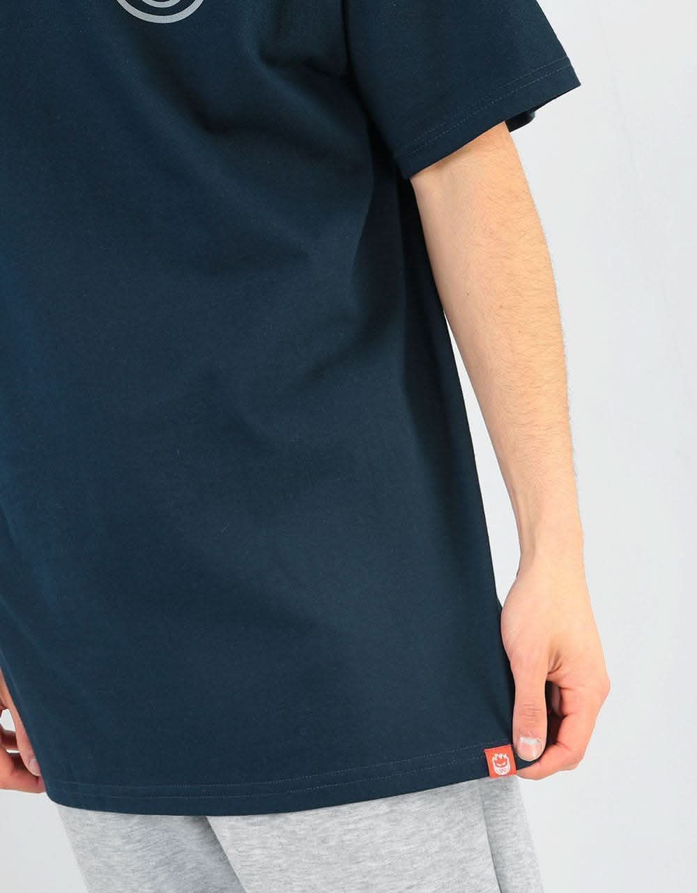 Spitfire Classic Swirl T-Shirt - Navy/Grey