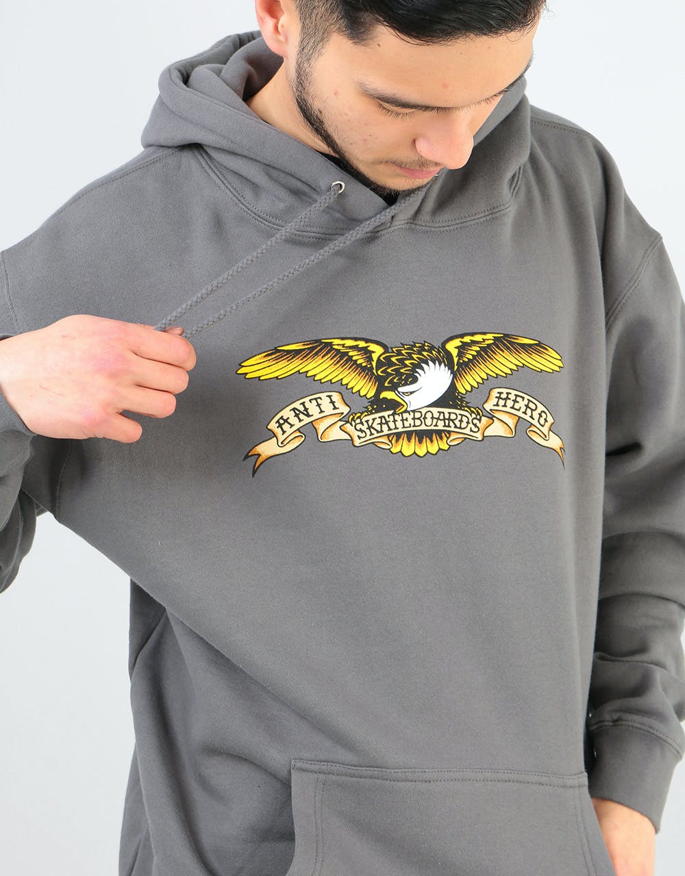 Anti Hero Eagle Pullover Hoodie - Charcoal