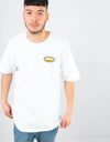 Real Small Oval T-Shirt - White/Orange