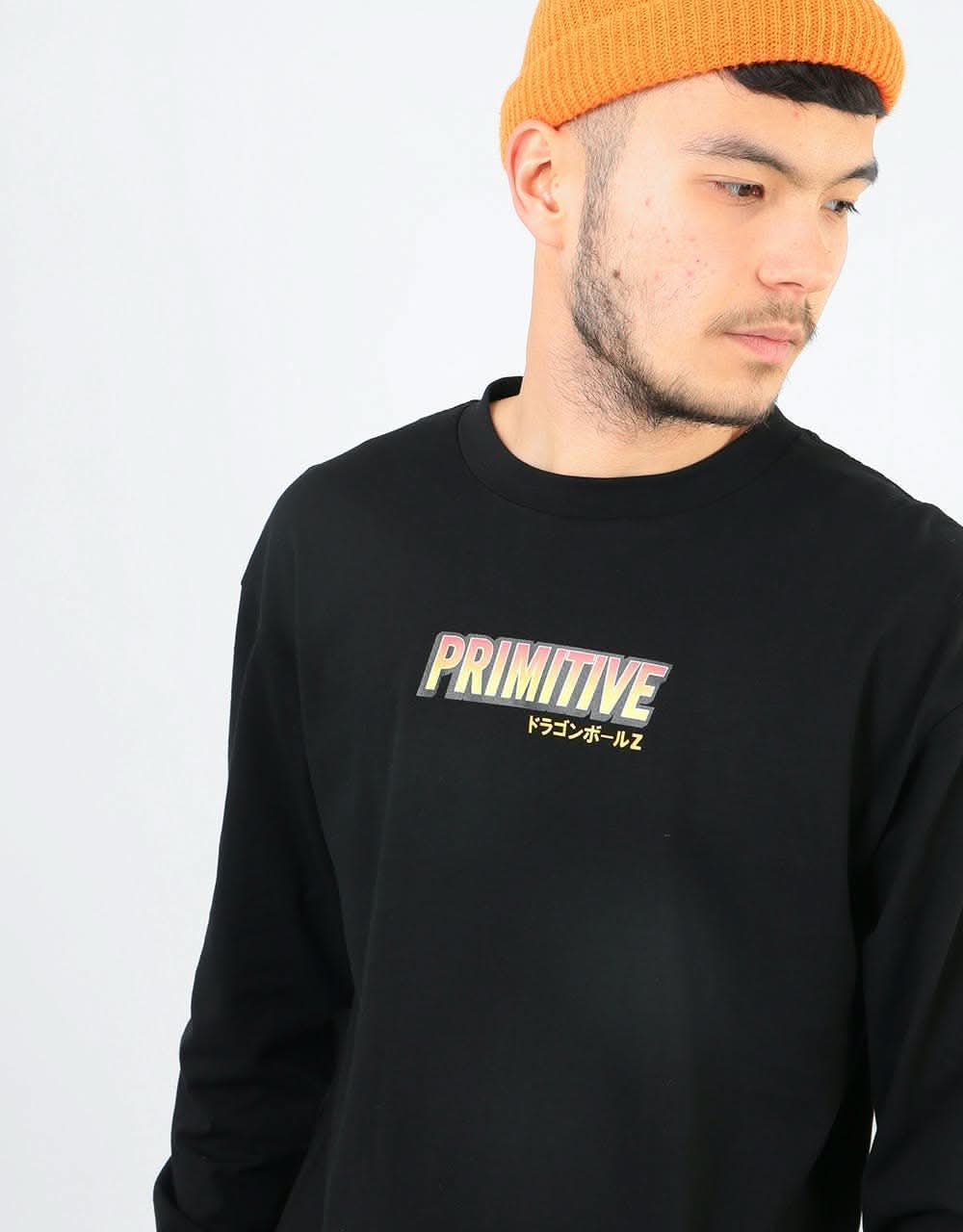 Primitive x Dragon Ball Z Super Saiyan Goku L/S T Shirt - Black
