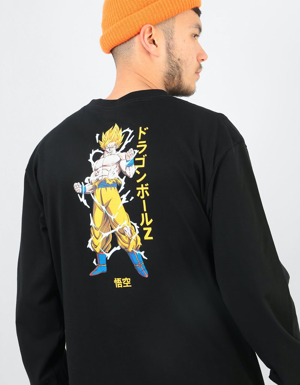 Primitive x Dragon Ball Z Super Saiyan Goku L/S T Shirt - Black