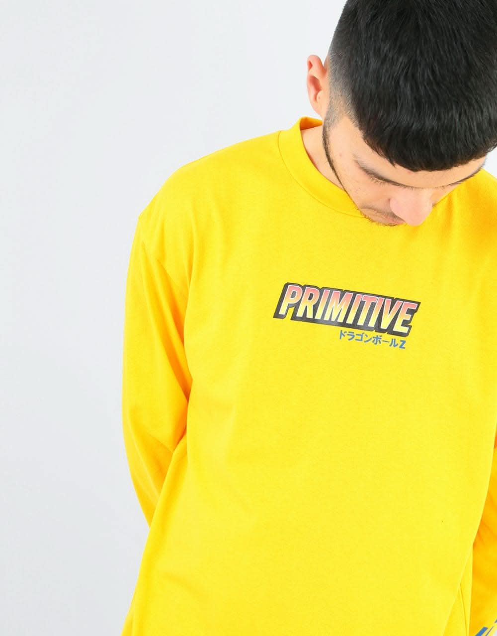 Primitive x Dragon Ball Z Super Saiyan Goku L/S T Shirt - Gold