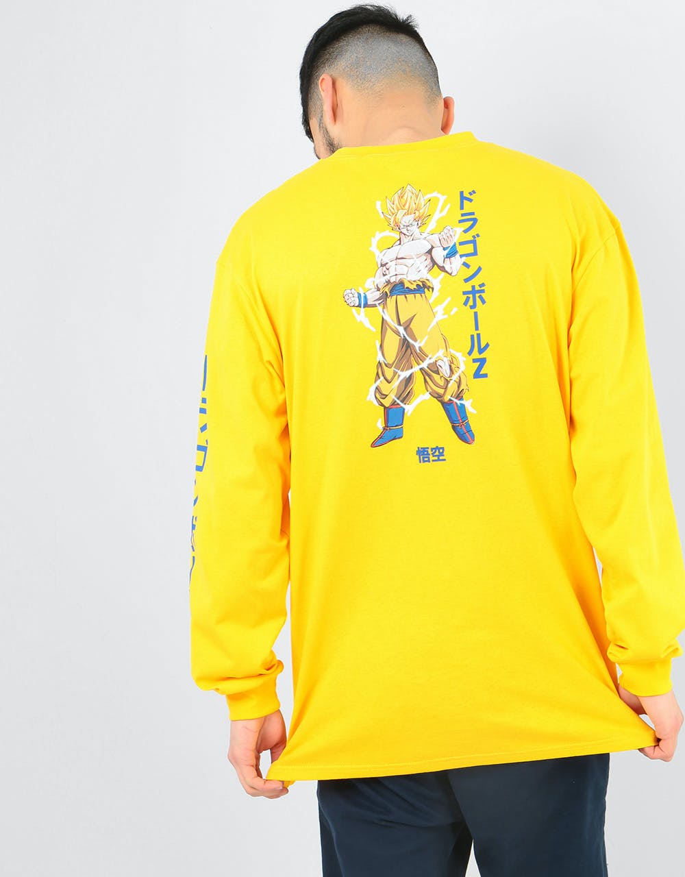 Primitive x Dragon Ball Z Super Saiyan Goku L/S T Shirt - Gold