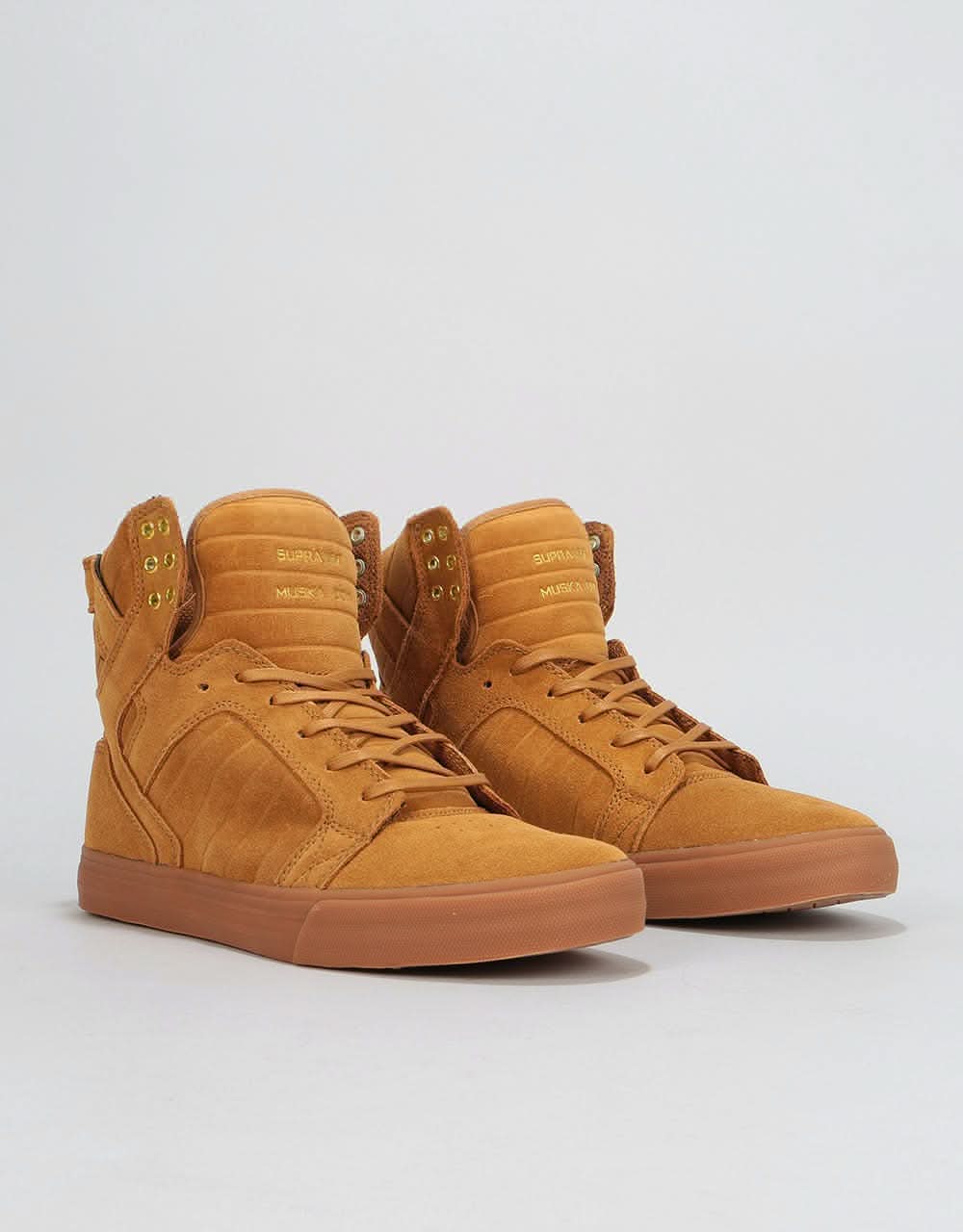 Supra Skytop Skate Shoes - Tan/Light Gum