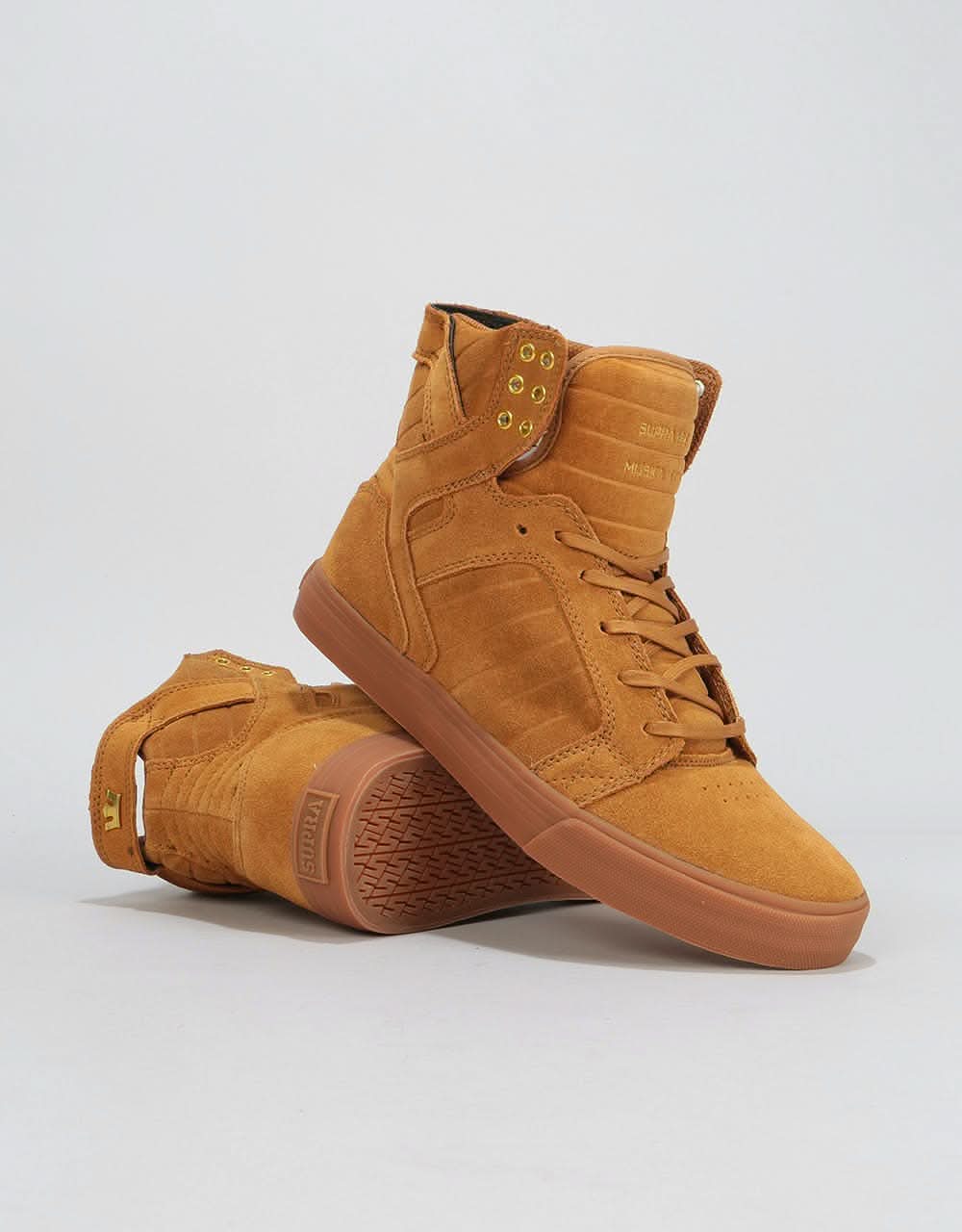 Supra Skytop Skate Shoes - Tan/Light Gum