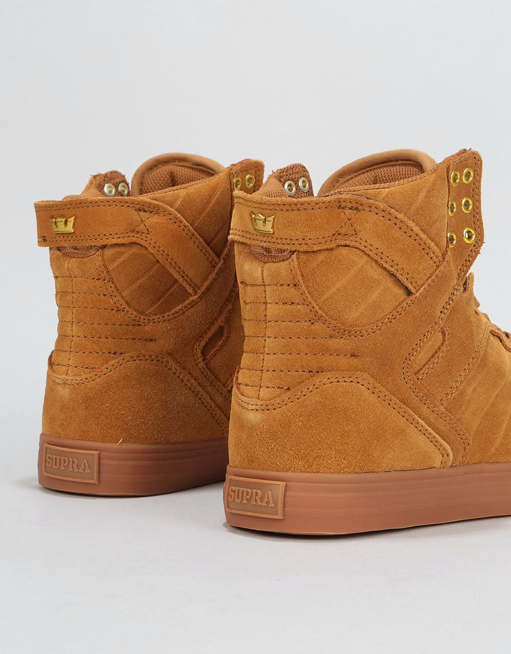 Supra Skytop Skate Shoes - Tan/Light Gum