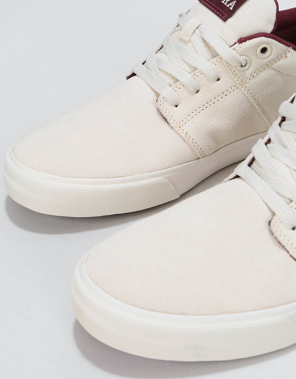 Supra Stacks Vulc II Skate Shoes - Off White/Off White