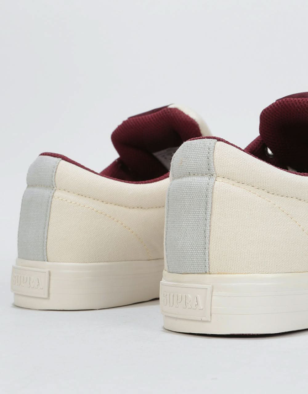 Supra Stacks Vulc II Skate Shoes - Off White/Off White