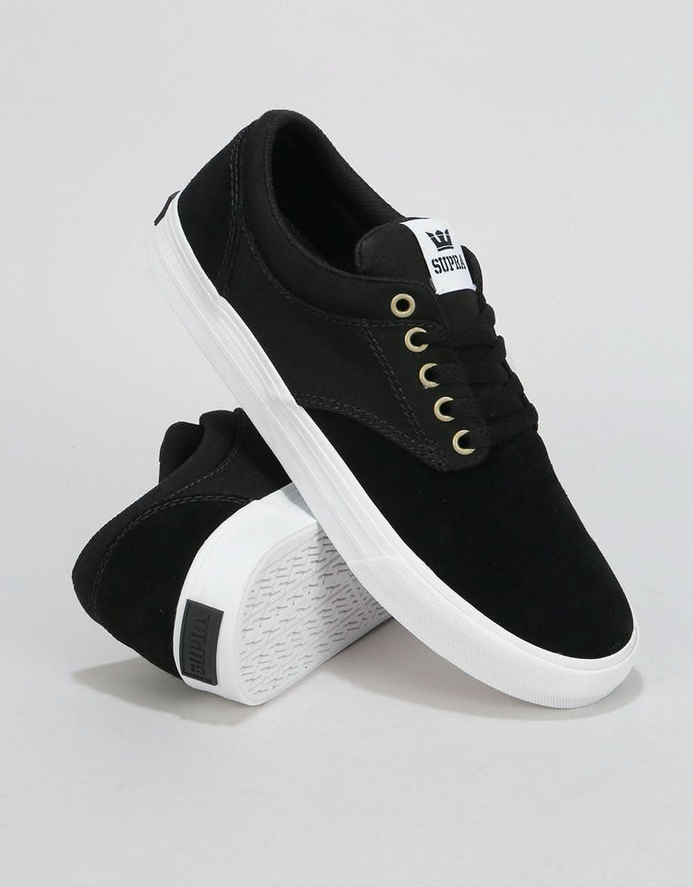 Supra Chino Skate Shoes - Black/White/White