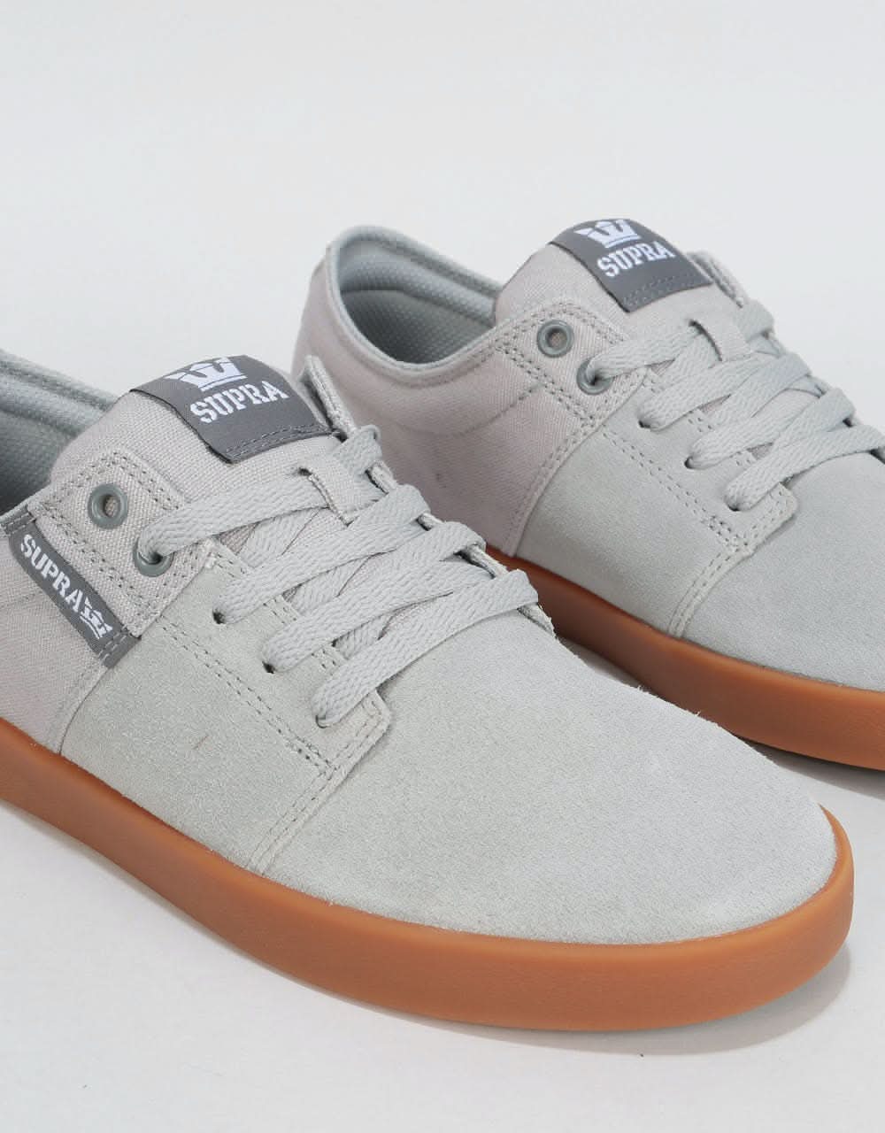 Supra Stacks II Skate Shoes - Light Grey/Grey/Gum