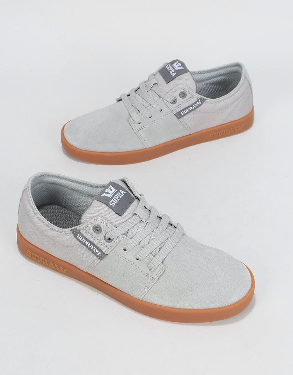 Supra Stacks II Skate Shoes - Light Grey/Grey/Gum