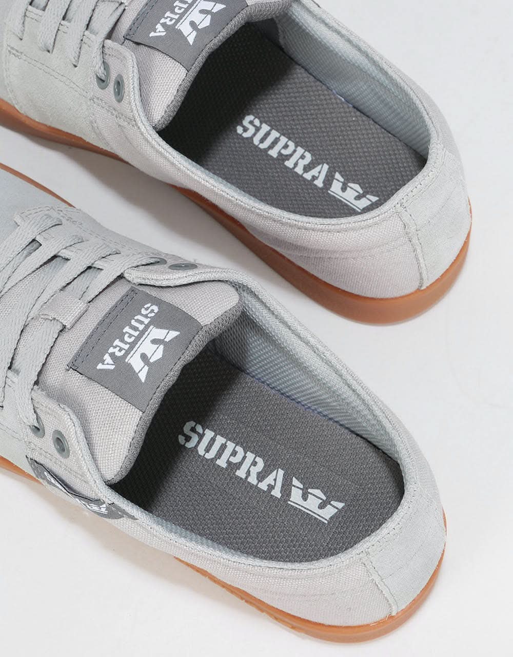 Supra Stacks II Skate Shoes - Light Grey/Grey/Gum