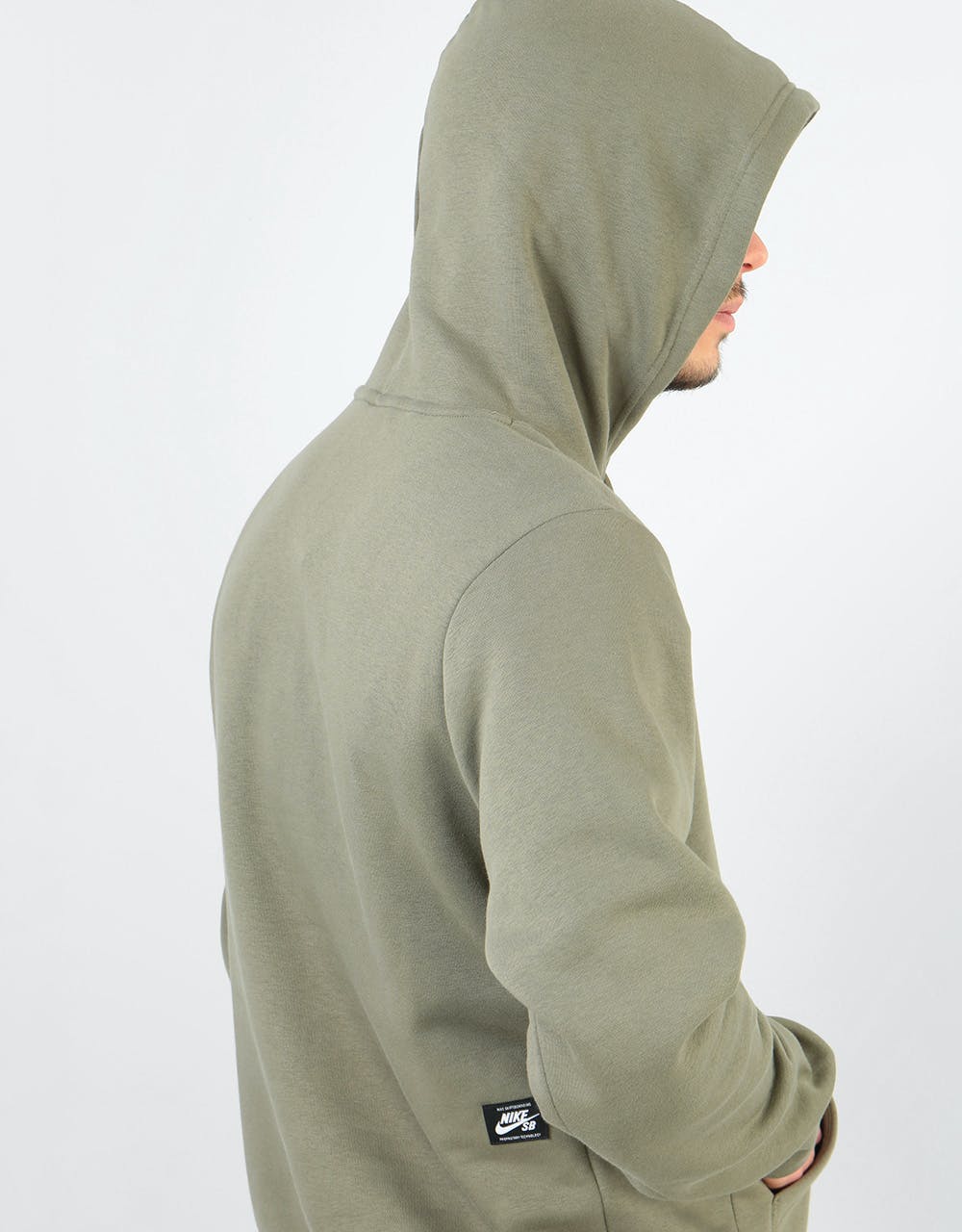 Nike SB Icon Essental Pullover Hoodie - Medium Olive/White