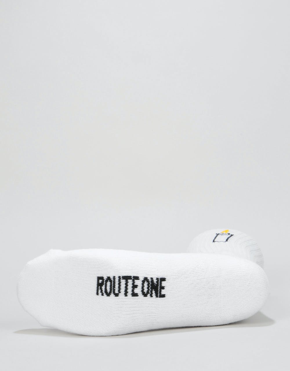Route One Flames Crew Socks - White