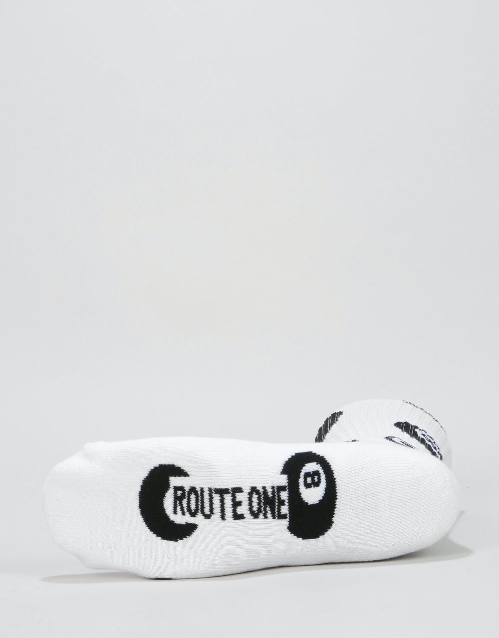 Route One 8 Ball Crew Socks - White