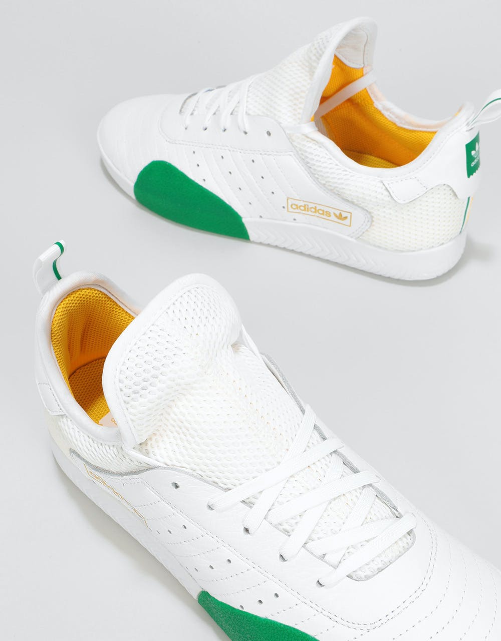 Adidas 3ST.003 x Na-Kel Skate Shoes - White/Green/Gold