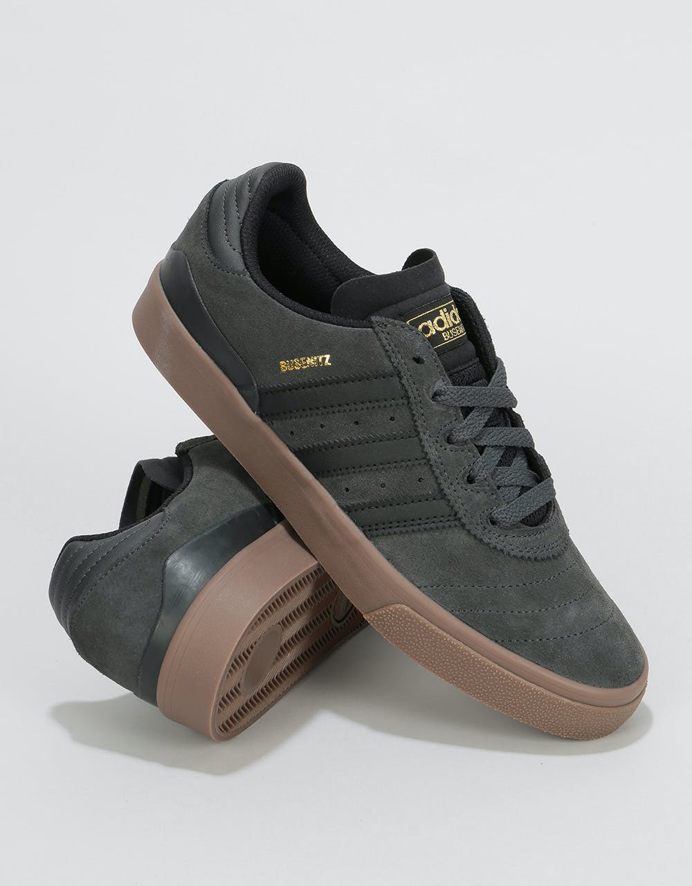 Adidas Busenitz Vulc Skate Shoes - Solid Grey/Core Black/Gum