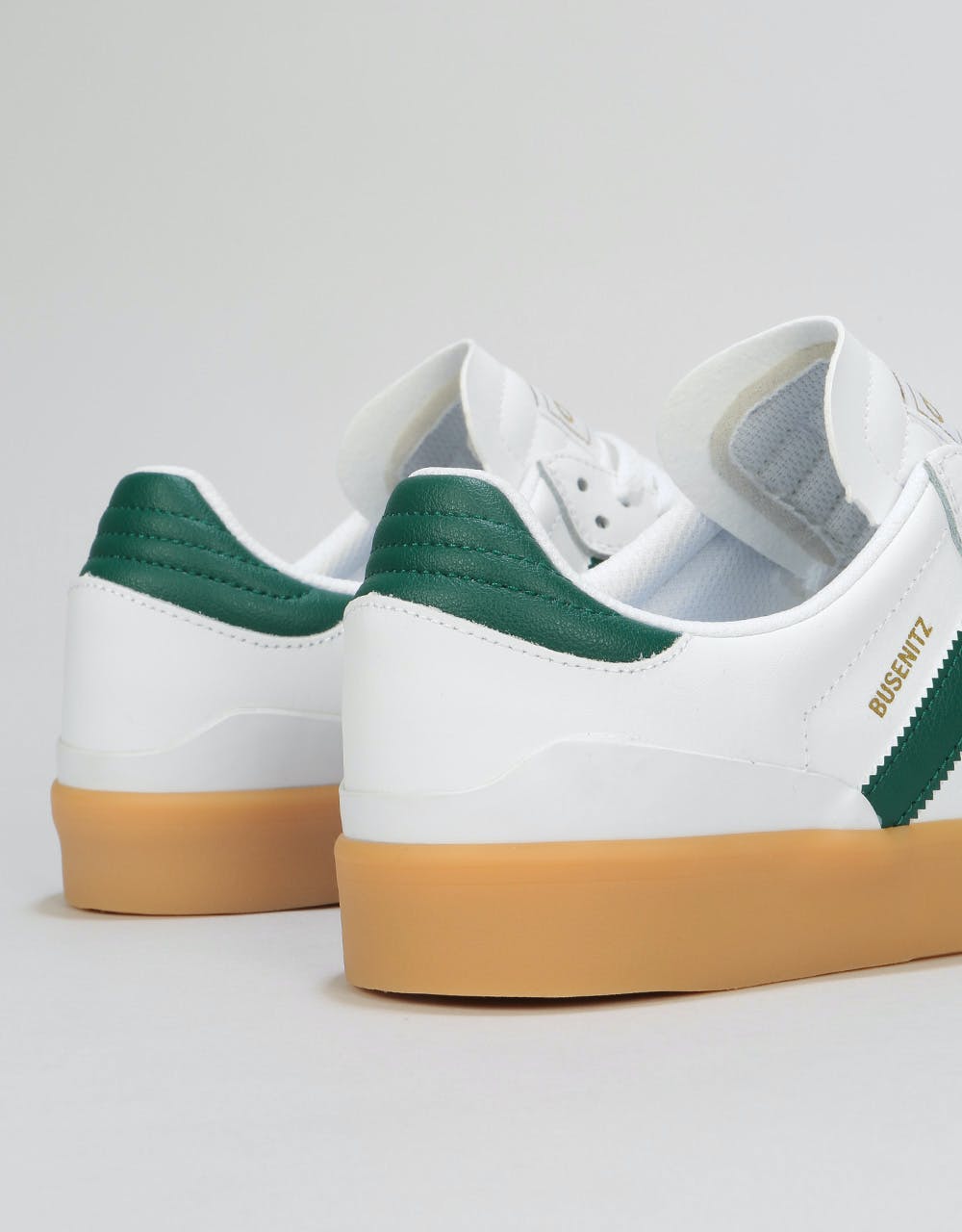 Adidas Busenitz Vulc RX Skate Shoes - White/Collegiate Green/Gum