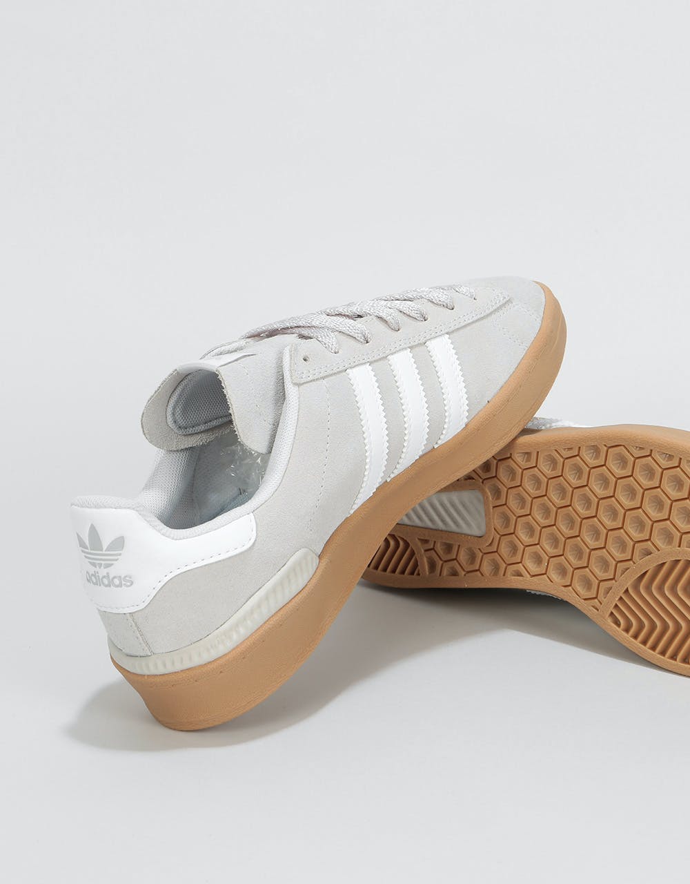 Adidas Campus ADV Skate Shoes - Grey/White/Gold Metallic