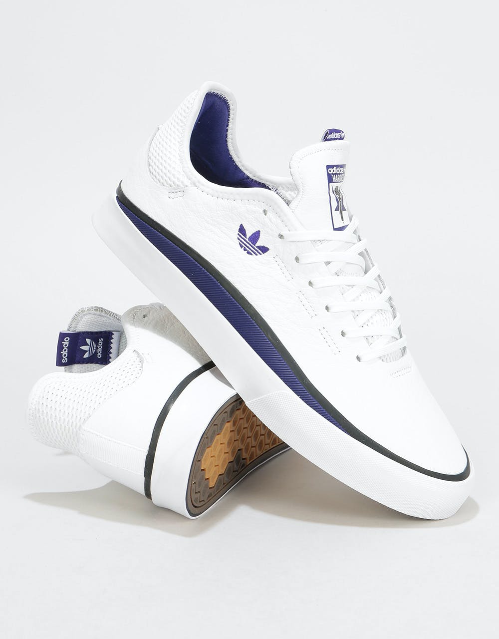 Adidas x Hardies Sabalo Skate Shoes - White/Customized/Core Black